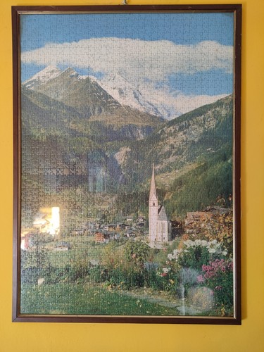 Quadro puzzle con chiesa - con,