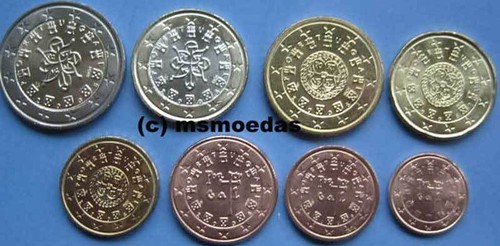 Portogallo euro monete kms - portogallo, 8