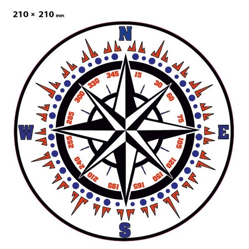 Adesivo sticker bussola 21cm - adesivo,
