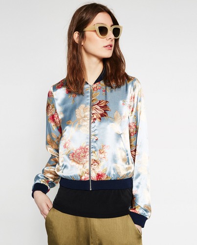 Giacca bomber donna zara - zara, blu