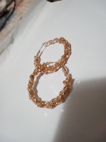 D73 orecchini cerchi oro - oro, rosa