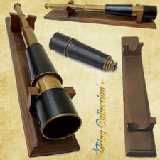 CANNOCCHIALE CHIUDIBILE STILE VITTORIANO NAUTICO REALIZZATO A MANO 45,7 CM