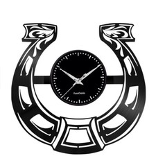 Orologio disco vinil clock orologio da parete  a tema ferro di cavallo