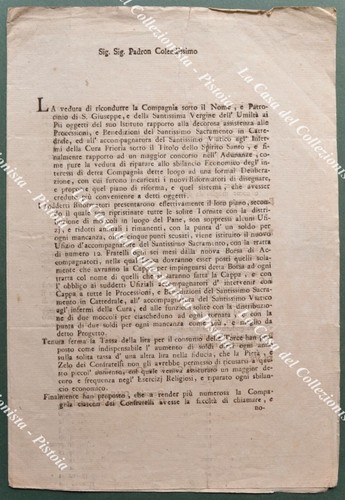 Pistoia anno 1801 - pistoia,,