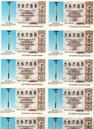 España billete loteria año - loteria,