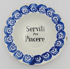 Mondovì - Piatto " Serviti Per Piacere " - Musso? Besio? - Epoca '800