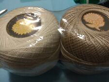 2 GOMITOLI DA 100 GR. UNCINETTO COTONE  FILO DI SCOZIA N° 16 panna ecrú DALIA 