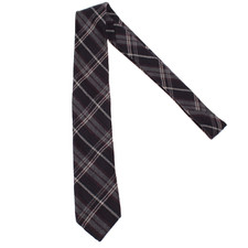 Cravatta collo Tino Cosma nuova con etichetta colore blu/viola/grigio a quadri 100% cashmere