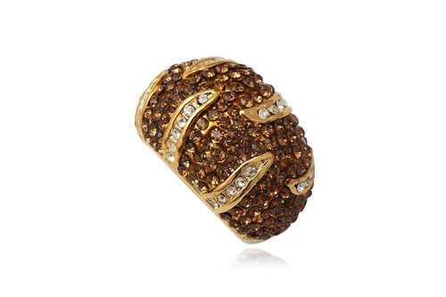 Anello bombato placcato oro - anello,