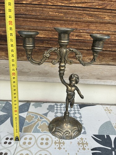 Candelabro putto ottone - putto, 3