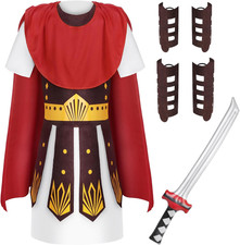 Romano Medievale Costumi Bambini, Costume Da Guerriero Da Cavaliere Con Tunica M