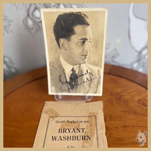 Bryant washburn signed photo - bryant,