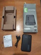 Cellularline Power Bank 10000 10.000mAh USB A 12W USB C 10,5W Cavo USB-C Luci