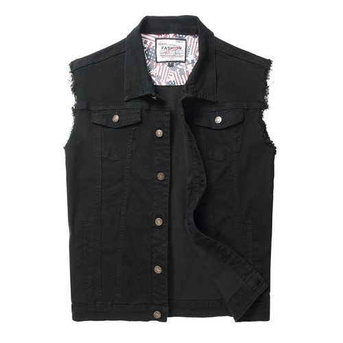 Gilet uomo denim - , strappato