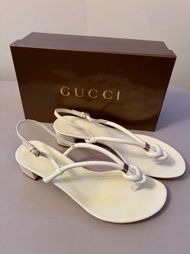 New gucci white sandals thongs - gucci,