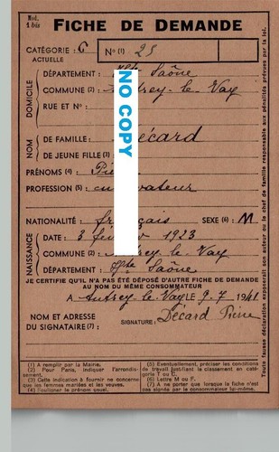 Lot fiches de demandes - lot,