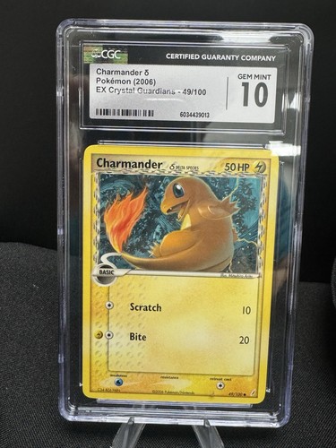 Cgc charmander 2006 ex - 10,