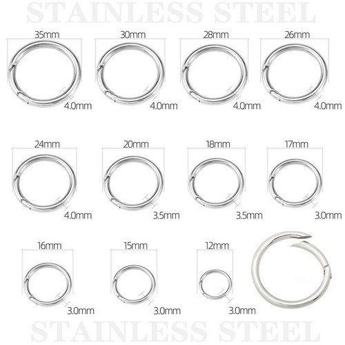 Chiusura anello molla in - a,