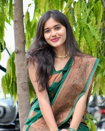 Sari pura seta verde - sari,