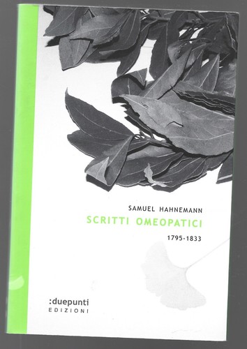 Samuel hahnemann scritti - -,