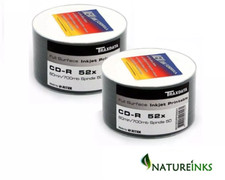 100 Ritek Traxdata dischi CD-R CDR vuoti stampabili a getto d'inchiostro bianco completo 52 x 700 MB