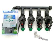 KIT IRRIGAZIONE AUTOMATICO CON PROGRAMMATORE HUNTER A 4 ZONE  E SENSORE PIOGGIA