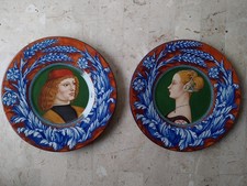 2 Piatti In Maiolica Di GOFFREDO  CASTELLINI   , Faenza Anni 60.