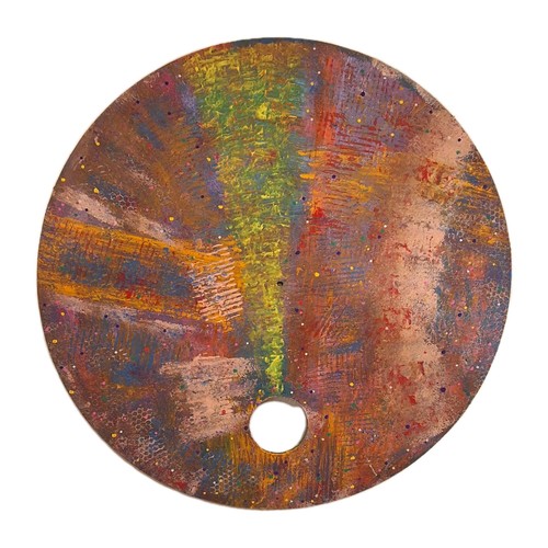 Abstract round painting unique