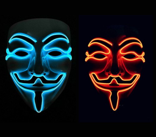 Maschera anonima led - maschera,