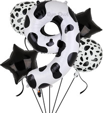 Kit Di Palloncini Da 100 Cm Con Stampa Mucca Numero 9 Palloncini Grande Foglio M