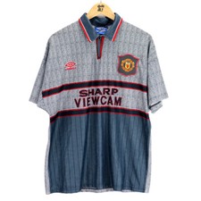 1995-96 Manchester United Maglia Umbro Sharp Away L (Top)  SHIRT MAILLOT TRIKOT