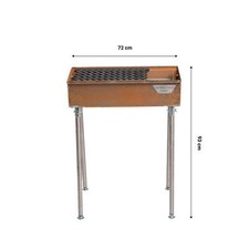 Barbecue a carbone in acciaio