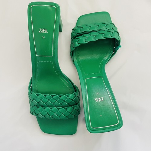 Sandali intrecciati verdi zara - verdi,