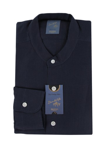 Camicia lino blu - camicia, scuro
