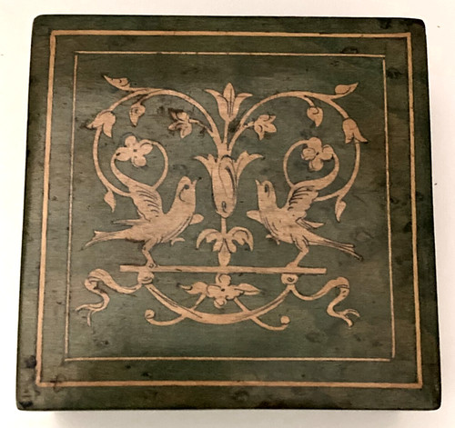 Scatola legno decorata con - decorata,