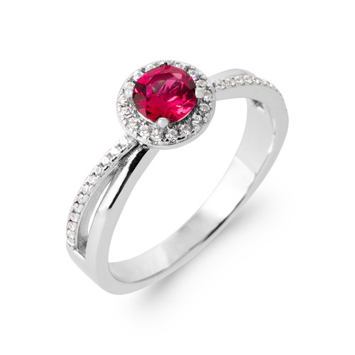 Anello pietra rosso zirconio - pietra,