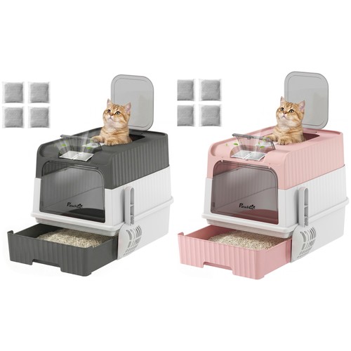 Pawhut lettiera gatto chiusa - lettiera,