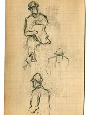 Disegno a matita vintage uomo