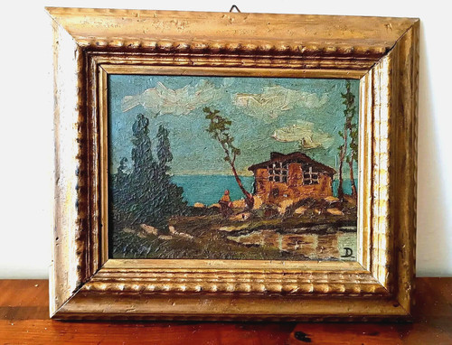 Dipinto olio tavola - dipinto,