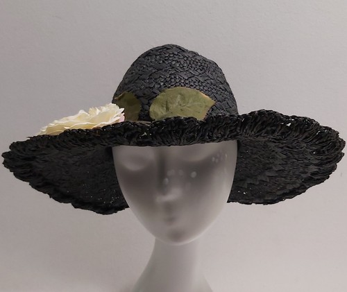 Cappello donna paglia - paglia, nero