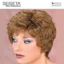 Parrucca Donna corta Capelli Veri 100% Naturali SEISETA 120 Gr. Remy Stoccolma