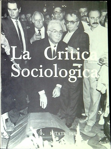 Critica sociologica 74 - sociologica, n.