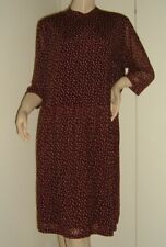 VESTITO ABITO FANTASIA BORDEAUX TAGLIA 54 TAGLIE FORTI LEGGI LE MISURE