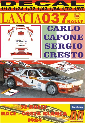 Decal lancia 037 rally - decal,