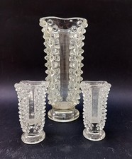 ♥ ROSTRATO MURANO VASO GRANDE + 2 PICCOLI VETRO VINTAGE DESIGN ERCOLE BAROVIER