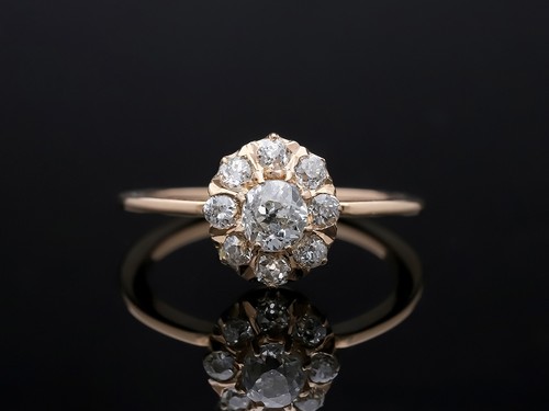 Anello diamanti taglio antico