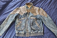 GIACCA GUESS DENIM E PELLE