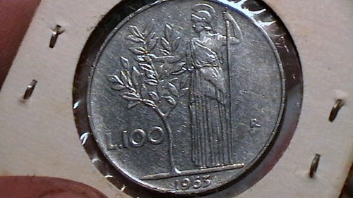 100 lire 1963 italia au - 100,