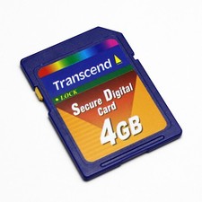 Scheda SD Transcend 4 GB scheda di memoria non HC per vecchia fotocamera/GPS/registratore