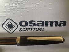 🔴  OSAMA penna sfera lacca Beverly e cromata pulsante a scatto scrive vintage